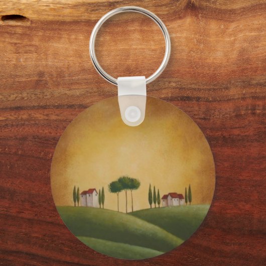 Villas op Tuscan Hills Sleutelhanger (Voorkant)