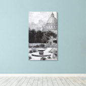  villa's & tuinen: De koepel van St. Peter's Canvas Afdruk (Insitu (Houten vloer))