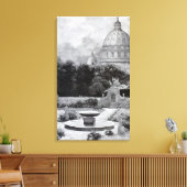  villa's & tuinen: De koepel van St. Peter's Canvas Afdruk (Insitu (Woonkamer))
