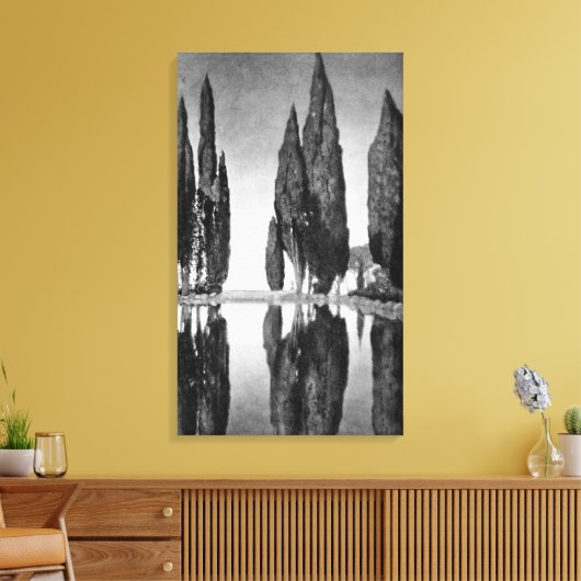 villa's & tuinen: het reservoir canvas afdruk (Insitu (Woonkamer))