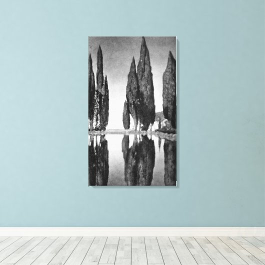 villa's & tuinen: het reservoir canvas afdruk (Insitu (Houten vloer))