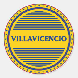 Villavicencio City Pride Emblem Colombiaanse Ident Ronde Sticker