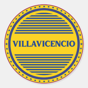 Villavicencio City Pride Emblem Colombiaanse Ident Ronde Sticker