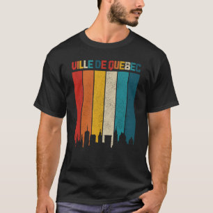 Ville de Quebec Skyline  Retro Canada Canad T-shirt