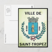 ville saint-tropez-bord briefkaart (Voorkant / Achterkant)
