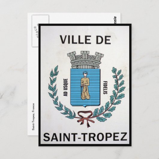ville saint-tropez briefkaart (Voorkant / Achterkant)