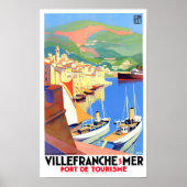 Villefranche France vintage Poster (Voorkant)