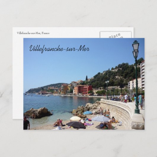villefranche kust briefkaart (Voorkant / Achterkant)