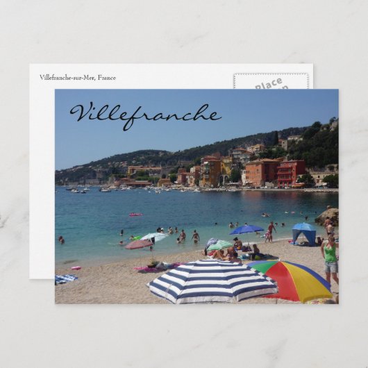 villefranche paraplu briefkaart (Voorkant / Achterkant)
