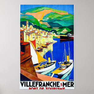 Villefranche-sur-Mer Frankrijk Reisposter Poster