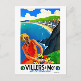 Villers-sur-Mer, kustlijn, Normandië, Frankrijk Briefkaart