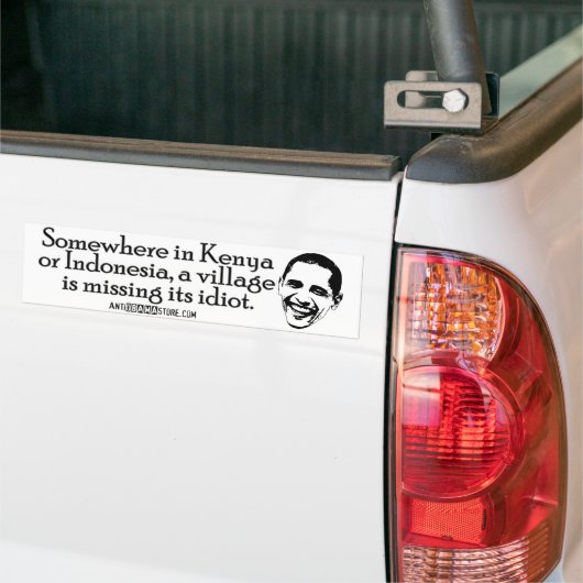 Villiage Idiot Bumpersticker (Op Truck)