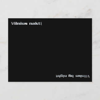 Vilnius bij nacht briefkaart