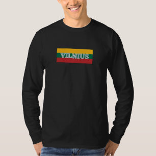 Vilnius City op de Litouwse vlag T-shirt