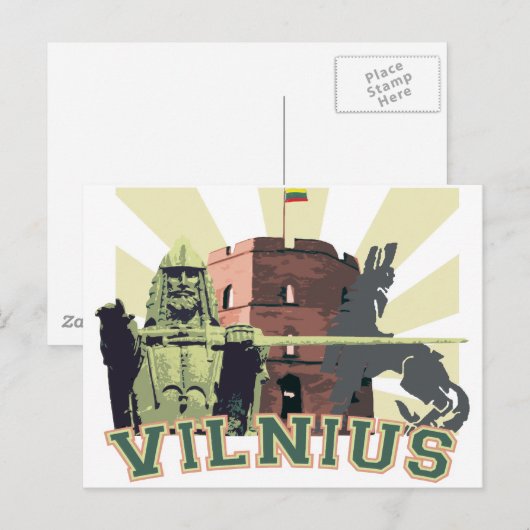 VILNIUS (hoofdstad van Litouwen) Briefkaart (Voorkant / Achterkant)