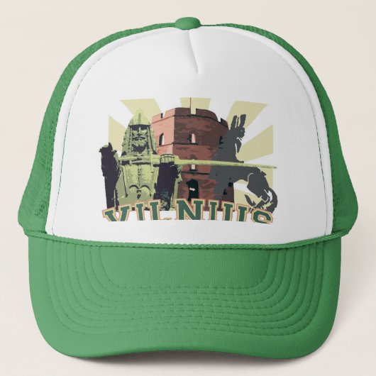 VILNIUS (hoofdstad van Litouwen) Trucker Pet (Voorkant)