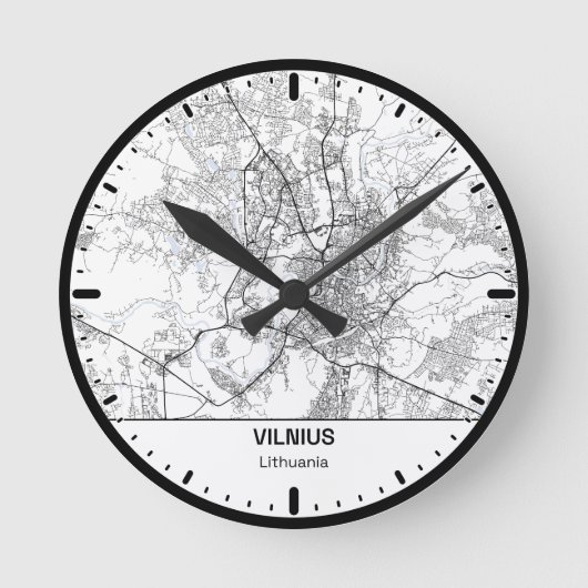 Vilnius Klok Stad Lijn Kunst (Voorkant)