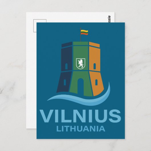Vilnius Lithuania Briefkaart (Voorkant / Achterkant)