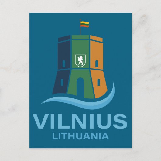 Vilnius Lithuania Briefkaart (Voorkant)