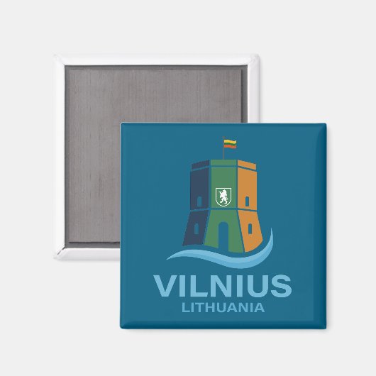 Vilnius Lithuania Magneet (Voorkant / Achterkant)