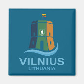 Vilnius Lithuania Magneet (Voorkant)