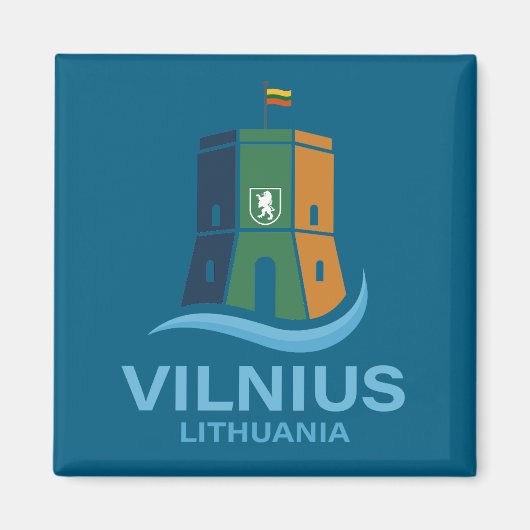 Vilnius Lithuania Magneet (Voorkant)