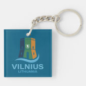 Vilnius Lithuania Sleutelhanger (Achterkant)