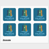 Vilnius Lithuania Vierkante Sticker (Vel)