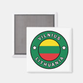Vilnius Litouwen Magneet (Voorkant / Achterkant)