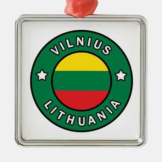 Vilnius Litouwen Metalen Ornament (Voorkant)