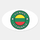Vilnius Litouwen Ovale Sticker (Voorkant)
