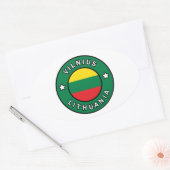 Vilnius Litouwen Ovale Sticker (Envelop)
