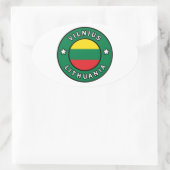 Vilnius Litouwen Ovale Sticker (Tas)
