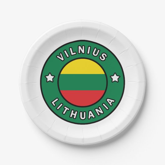 Vilnius Litouwen Papieren Bordje (Voorkant)