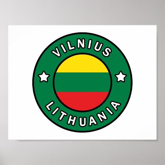 Vilnius Litouwen Poster (Voorkant)