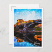 Vilnius Litouwen Prachtig olieverflandschap Briefkaart (Voorkant / Achterkant)