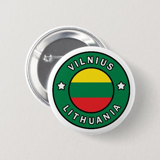 Vilnius Litouwen Ronde Button 5,7 Cm (Voorkant /achterkant)