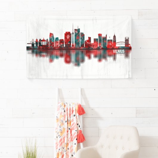 Vilnius Litouwen Skyline Spandoek (Insitu)