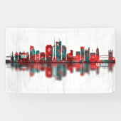 Vilnius Litouwen Skyline Spandoek (Horizontaal)