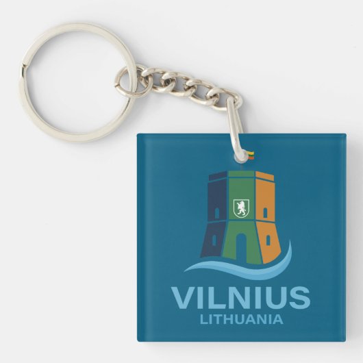 Vilnius Litouwen Sleutelhanger (Voorkant)