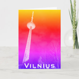 Vilnius, Litouwen TV-toren (Sovjet-architectuur) Kaart