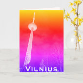 Vilnius, Litouwen TV-toren (Sovjet-architectuur) Kaart (Gele Bloem)