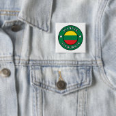 Vilnius Litouwen Vierkante Button 5,1 Cm (In situ)