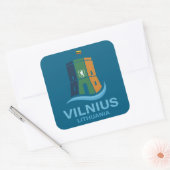 Vilnius Litouwen Vierkante Sticker (Envelop)