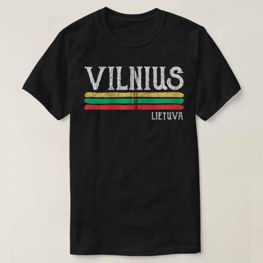 Vilnius Litouwse vlag Colors Litouwen L T-shirt (Design voorkant)