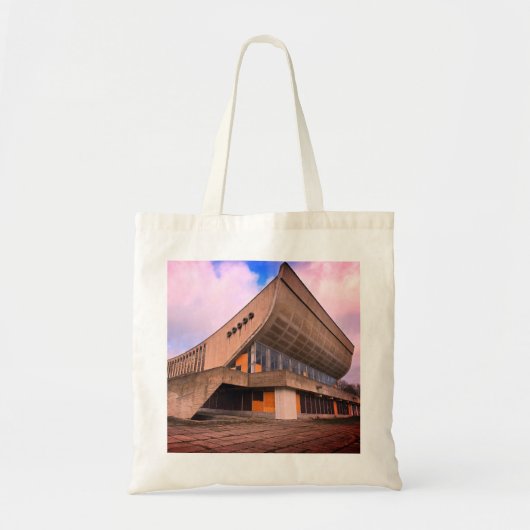Vilnius, LT Sovjet Brutalistische Architectuur Tote Bag (Voorkant)