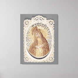 Vilnius Madonna in Gebed... beeldende kunst Canvas Afdruk