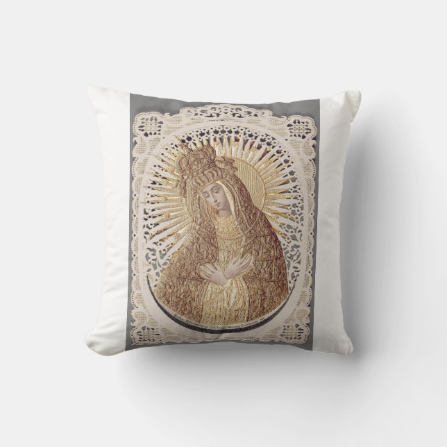 Vilnius Madonna in Gebed... beeldende kunst Kussen (Voorkant)