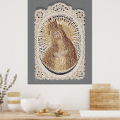 Vilnius Madonna in Gebed... beeldende kunst Poster (Keuken)