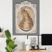 Vilnius Madonna in Gebed... beeldende kunst Poster (Thuiskantoor)